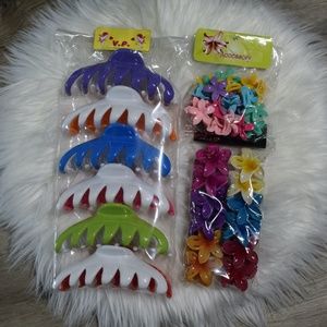 Set of Plastic Hair Clips